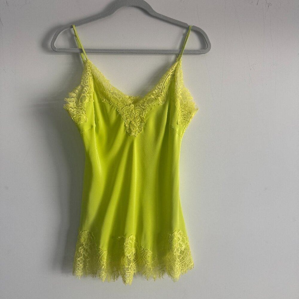 Gold Hawk Coco Lace Silk Cami Lime NWT, Size M - Picture 4 of 16
